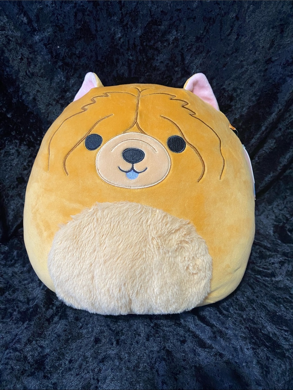 Squishmallows ULTRA RATE Tan & Cream Chow with a Blue tongue Plush Pillow